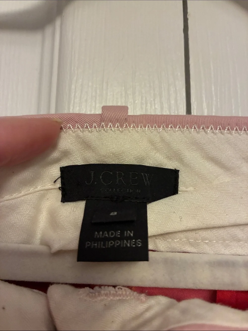 J. Crew Colorblock Cotton Pants in Pink, Orange. Size 8